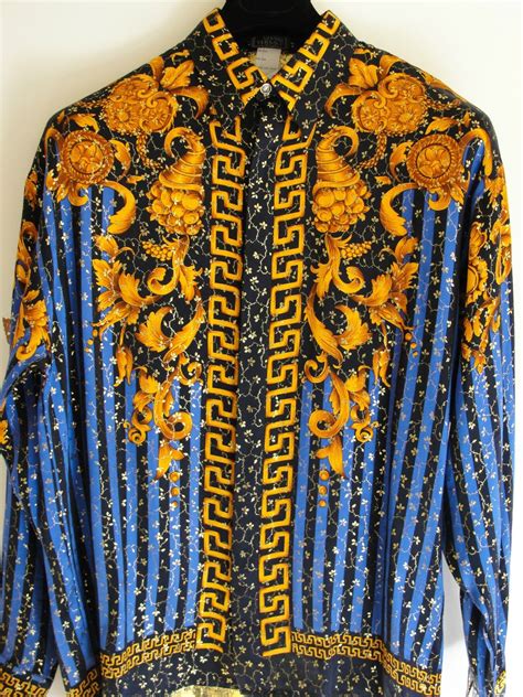 replica versace silk shirts|men's vintage versace silk shirts.